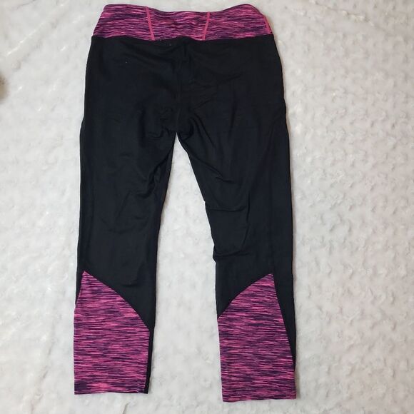 Road Runner Sports size small running capris with pink space dye accents - Picture 2 of 3